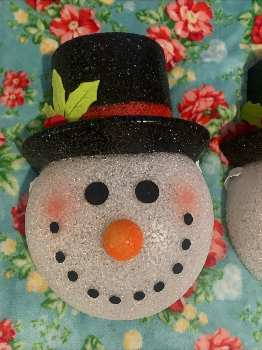 Frosty The Snowman Like Plastic Porch/Garage Light Covers
